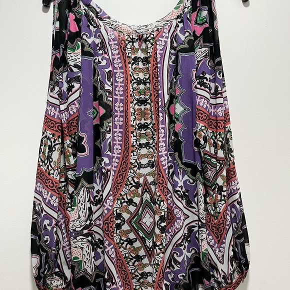 Hale Bob Women’s Tunic Open Sleeves Sheer Large - Picture 7 of 9